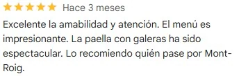 Reseña de un cliente de Mont-Gust
