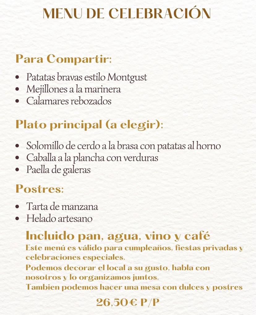 Menú Celebración 3