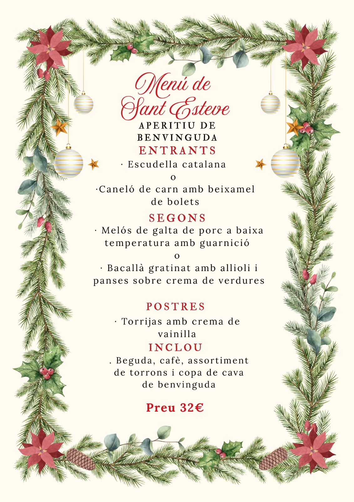 Menú Esteban Catalán