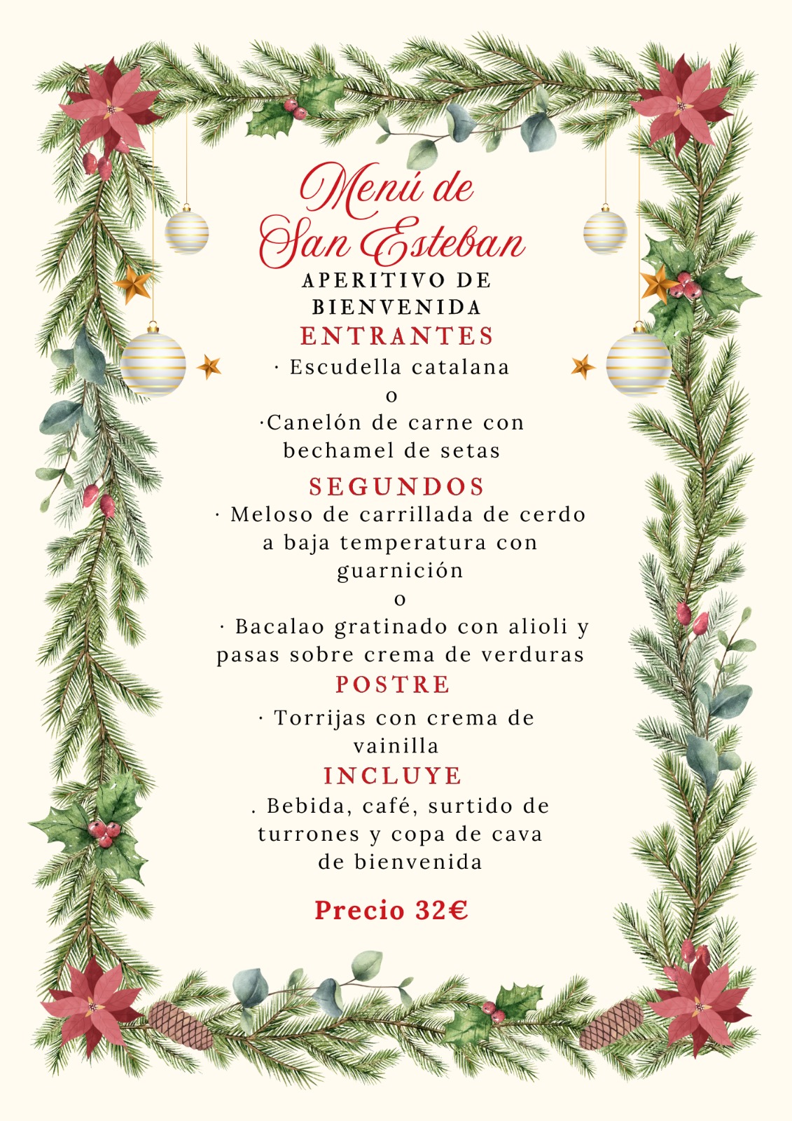 Menú Esteban Español